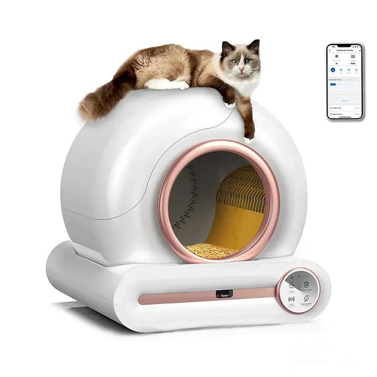 Litière pour chat intelligente 65L autonettoyante avec contrôle sur application