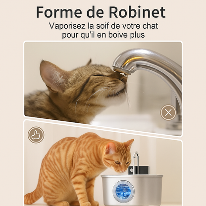 Fontaine à eau intelligente pour animaux 3,2 L en acier inoxydable