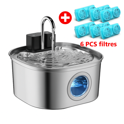 Fontaine à eau intelligente pour animaux 3,2 L en acier inoxydable