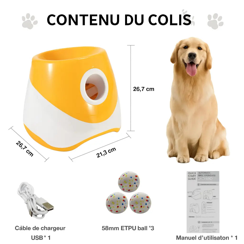 Lanceur automatique de balles pour chien Pawkit