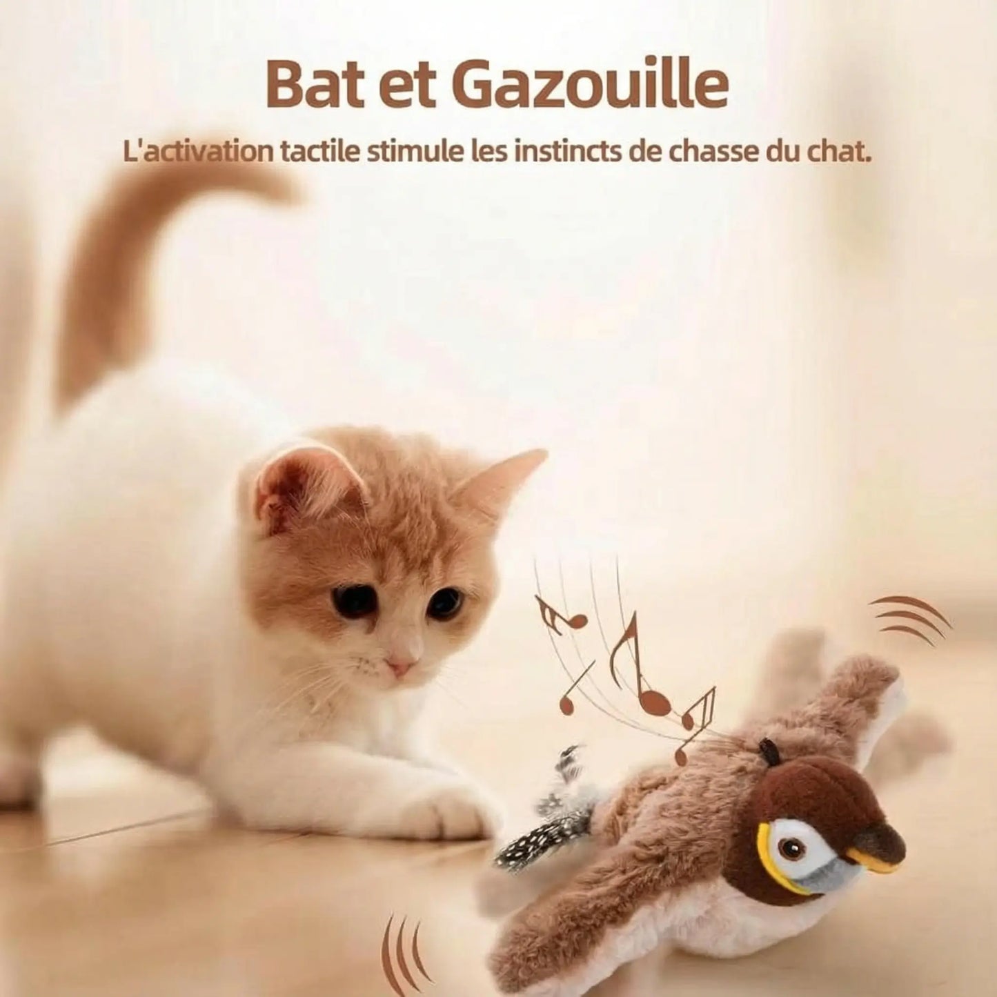 Oiseau volant interactif pour Chat Pawkit