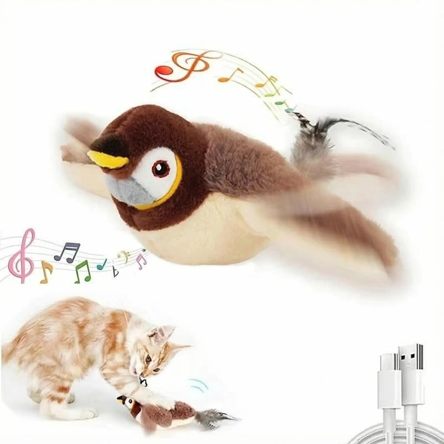 Oiseau volant interactif pour Chat Pawkit