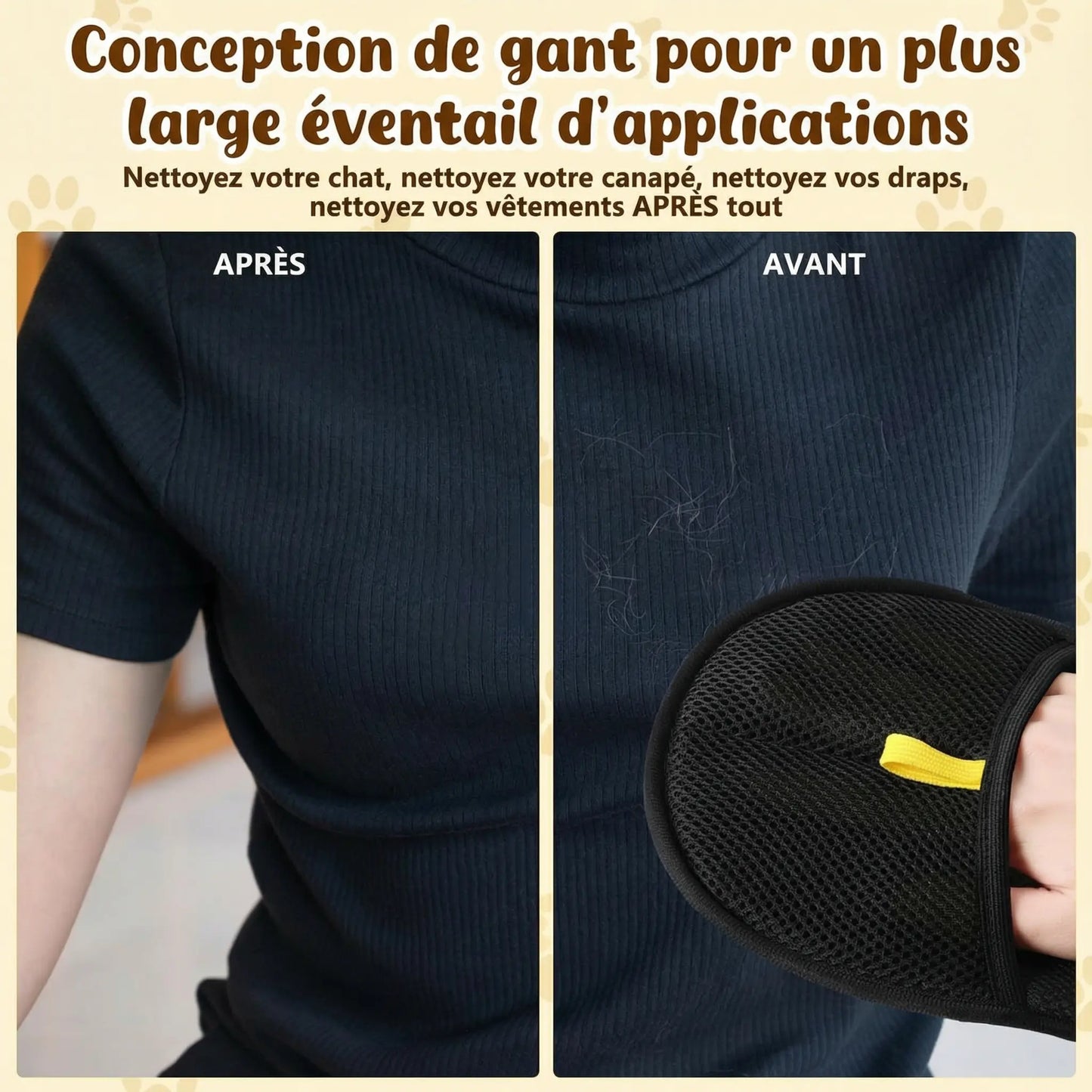 Gant d’épilation  pour Chats et Chiens Pawkit