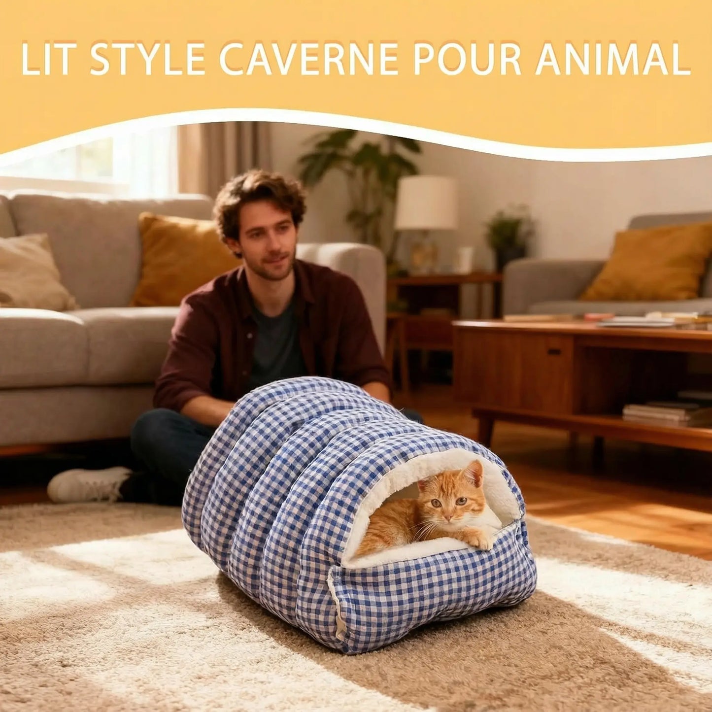 Lit grotte pour Chat Pawkit