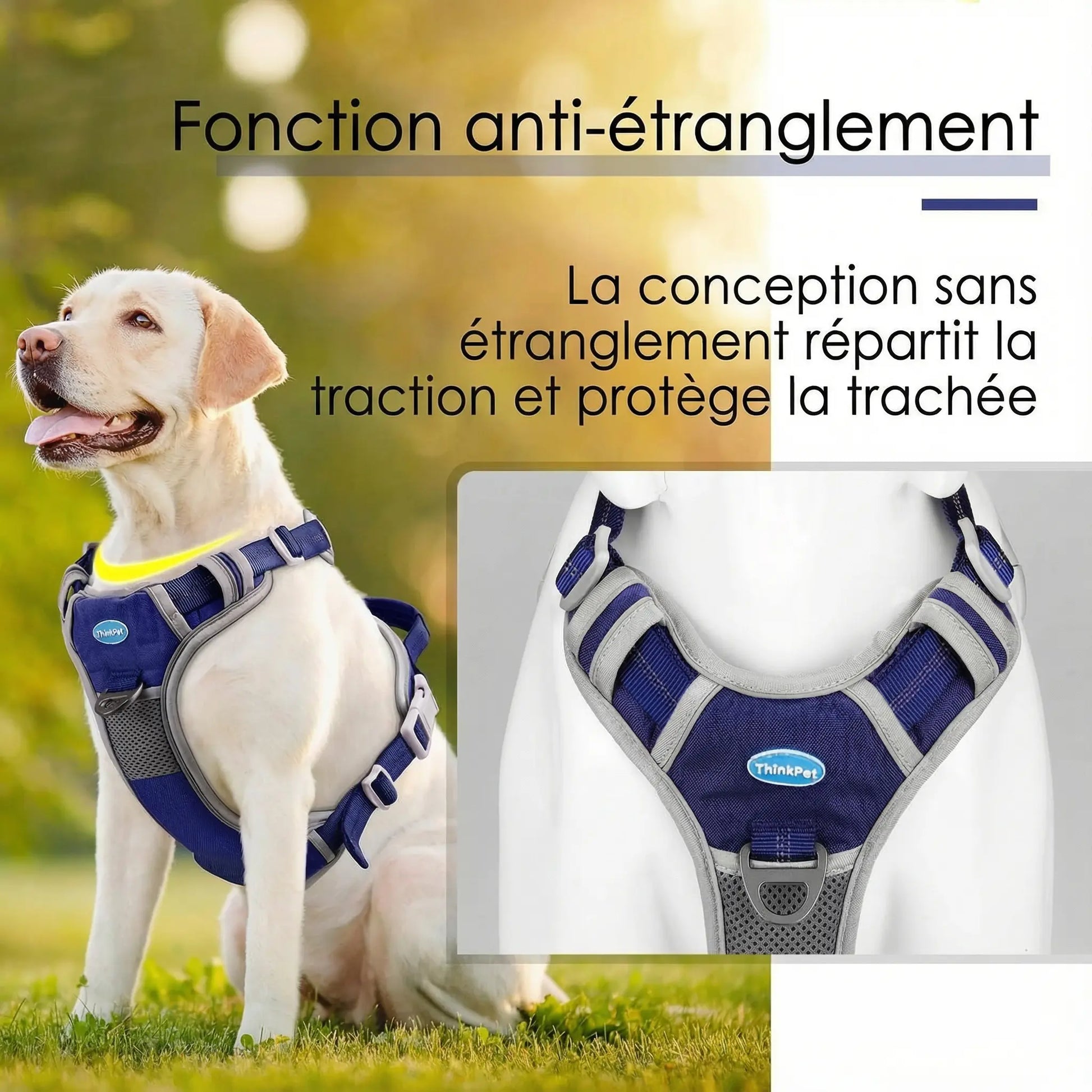 Harnais ThinkPet premium anti-traction Pawkit