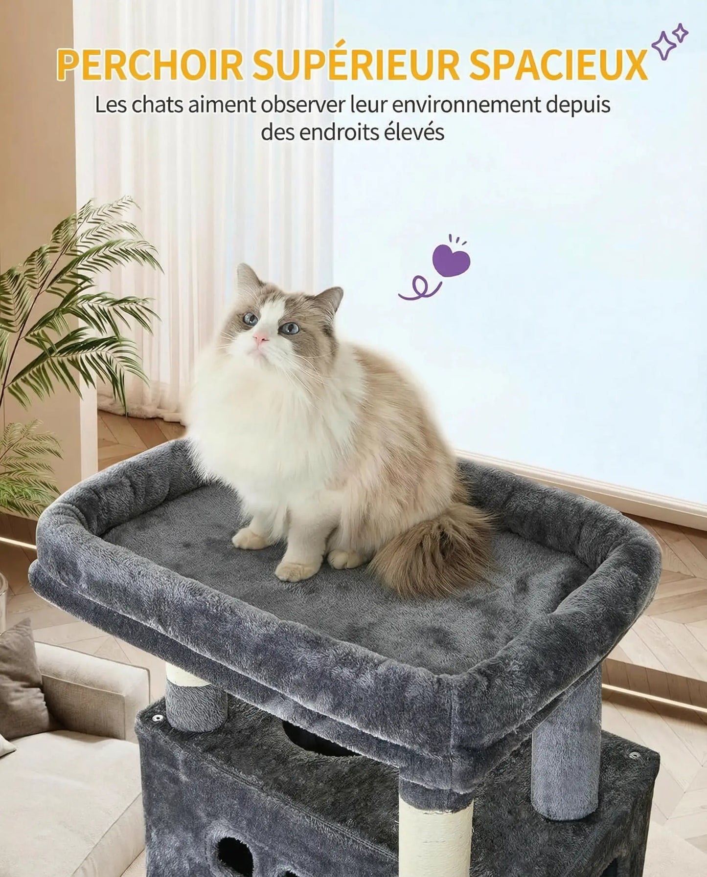 Arbre à Chat XXL Multi-Niveaux Pawkit