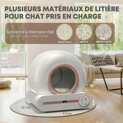 Litière intelligente autonettoyante 65L pour Chat Pawkit