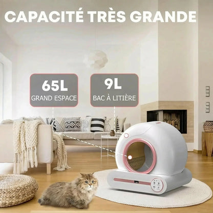Litière intelligente autonettoyante 65L pour Chat Pawkit