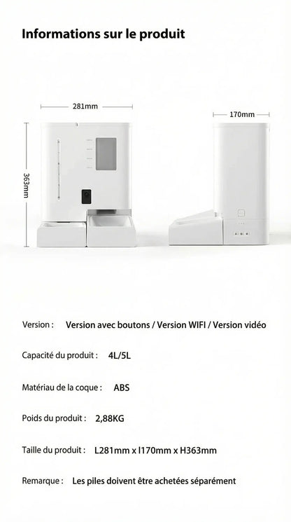 Bol Intelligent 2-en-1 avec Caméra Pawkit