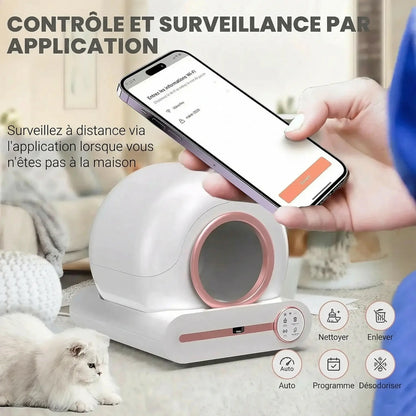 Litière intelligente autonettoyante 65L pour Chat Pawkit
