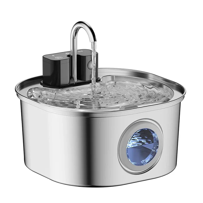 Fontaine à eau intelligente pour animaux 3,2 L en acier inoxydable